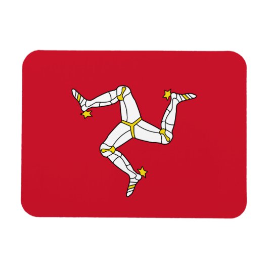 Patriotischer flexibler Magnet mit Isle Man-Flagge (Horizontal)
