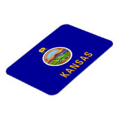 Patriotischer flexibler Magnet mit Kansas-Flagge (Linke Seite)