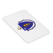 Patriotischer flexibler Magnet mit Massachusetts-F (Rechte Seite)
