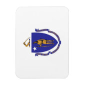 Patriotischer flexibler Magnet mit Massachusetts-F (Vertikal)