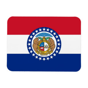 Patriotischer flexibler Magnet mit Missouri-Flagge