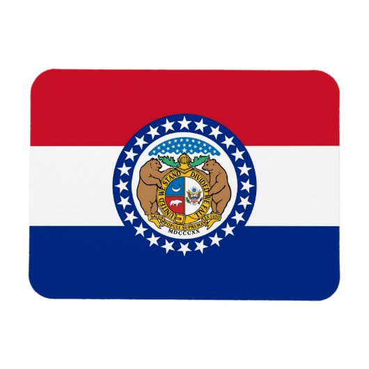 Patriotischer flexibler Magnet mit Missouri-Flagge (Horizontal)