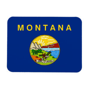 Patriotischer flexibler Magnet mit Montana-Flagge