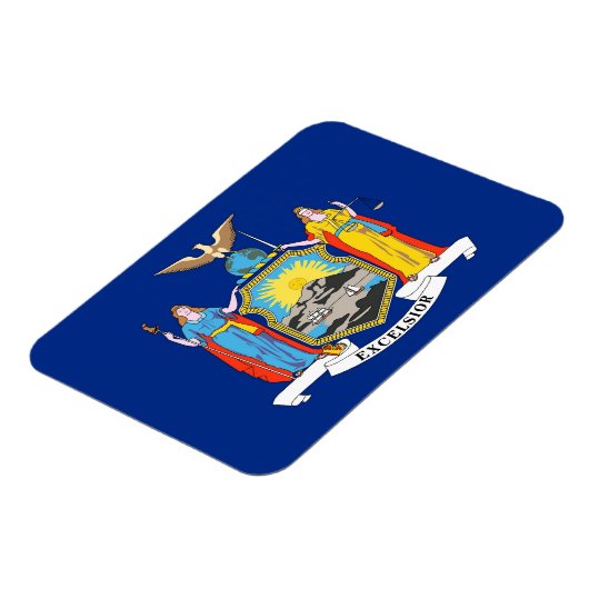 Patriotischer flexibler Magnet mit New Yorker Flag (Linke Seite)