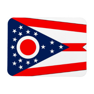 Patriotischer flexibler Magnet mit Ohio-Flagge