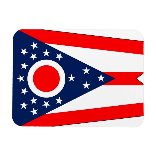 Patriotischer flexibler Magnet mit Ohio-Flagge (Horizontal)