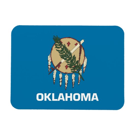 Patriotischer flexibler Magnet mit Oklahoma-Flagge (Horizontal)