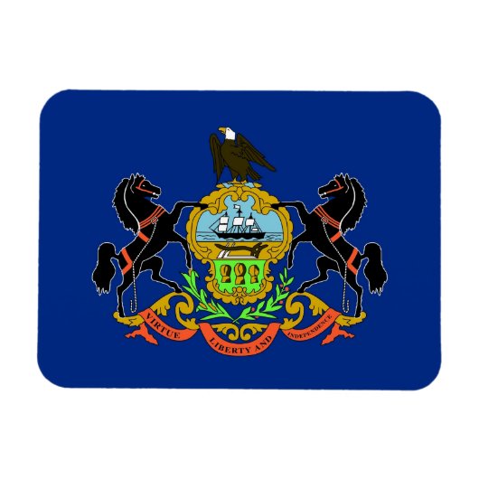 Patriotischer flexibler Magnet mit Pennsylvania-Fl (Horizontal)