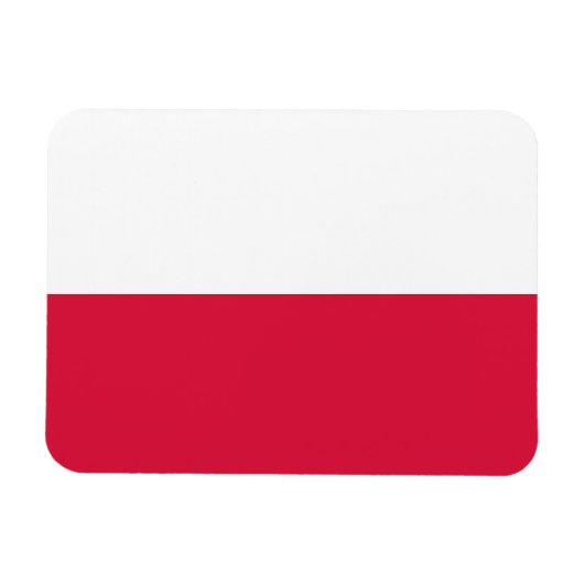 Patriotischer flexibler Magnet mit polnischer Flag (Horizontal)