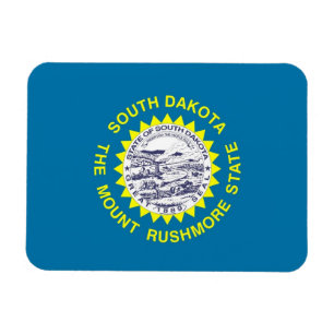 Patriotischer flexibler Magnet mit South Dakota-Fl