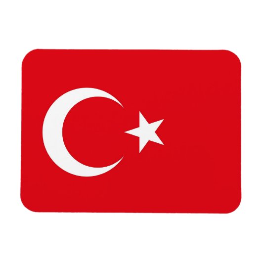 Patriotischer flexibler Magnet mit türkischer Flag (Horizontal)