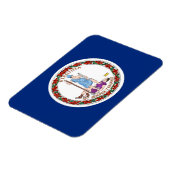 Patriotischer flexibler Magnet mit Virginia-Staats (Linke Seite)