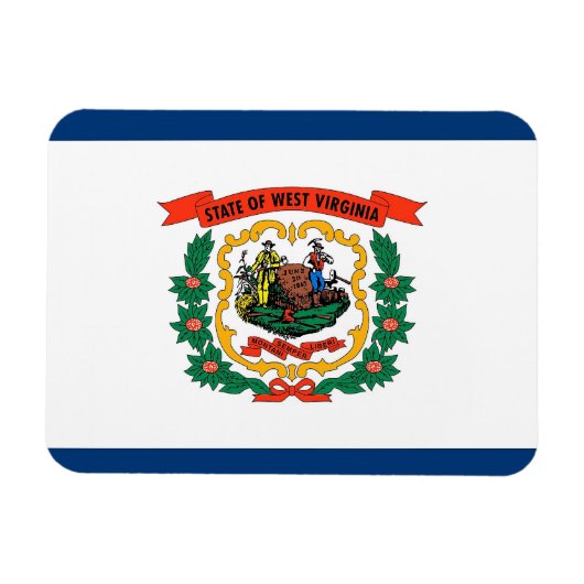 Patriotischer flexibler Magnet, West Virginia-Flag Magnet (Horizontal)