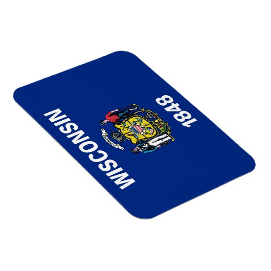 Patriotischer flexibler Magnet, Wisconsin-Staatsfl Magnet (Rechte Seite)