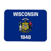Patriotischer flexibler Magnet, Wisconsin-Staatsfl Magnet (Horizontal)