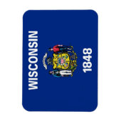Patriotischer flexibler Magnet, Wisconsin-Staatsfl Magnet (Vertikal)