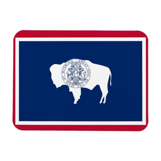 Patriotischer flexibler Magnet, Wyoming State-Flag Magnet (Horizontal)