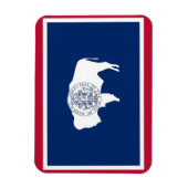 Patriotischer flexibler Magnet, Wyoming State-Flag Magnet (Vertikal)