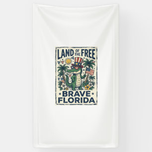 Patriotischer Florida-Alligator 4. Juli Banner