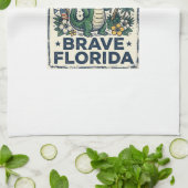 Patriotischer Florida-Alligator 4. Juli Geschirrtuch (Gefaltet)