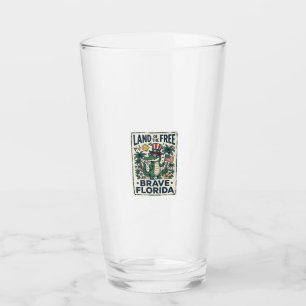 Patriotischer Florida-Alligator 4. Juli Glas