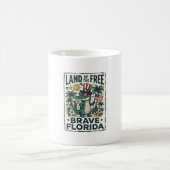 Patriotischer Florida-Alligator 4. Juli Kaffeetasse (Mittel)