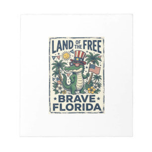 Patriotischer Florida-Alligator 4. Juli Notizblock