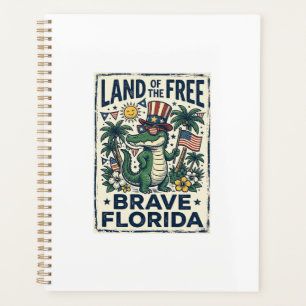 Patriotischer Florida-Alligator 4. Juli Planer