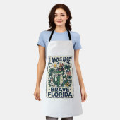 Patriotischer Florida-Alligator 4. Juli Schürze (Getragen)