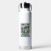 Patriotischer Florida-Alligator 4. Juli Trinkflasche (Vorderseite)
