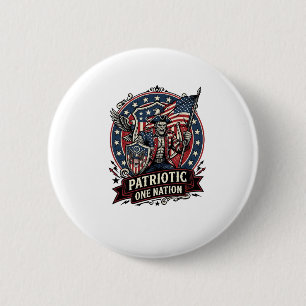 Patriotischer Frankenstein Freiheit Schrecklicher Button