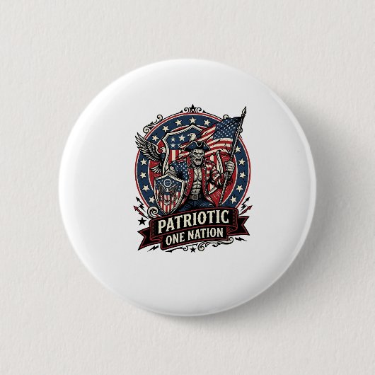Patriotischer Frankenstein Freiheit Schrecklicher  Button (Vorderseite)