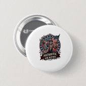 Patriotischer Frankenstein Freiheit Schrecklicher  Button (Vorne & Hinten)