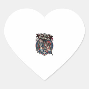 Patriotischer Frankenstein Freiheit Schrecklicher  Herz-Aufkleber