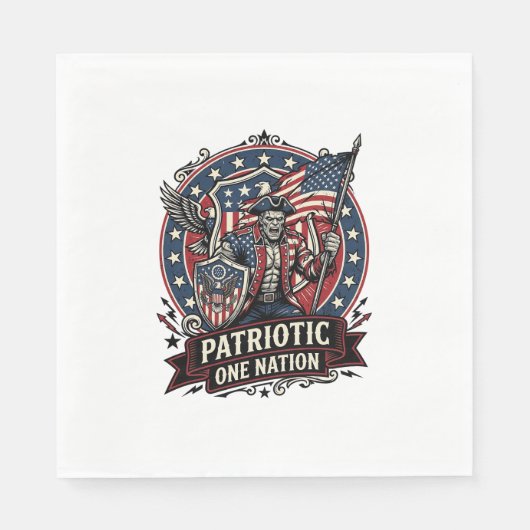 Patriotischer Frankenstein Freiheit Schrecklicher Serviette (Vorderseite)