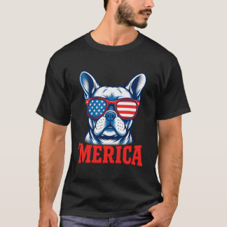 Patriotischer Französischer Bulldogge 'Merica Fren T-Shirt