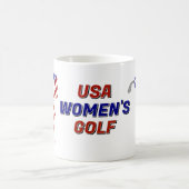 Patriotischer Frauen-Golf USA Kaffeetasse (Mittel)