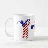 Patriotischer Frauen-Golf USA Kaffeetasse (Links)