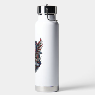 Patriotischer Freiheits-Gitarrist Totenkopf Musik Trinkflasche