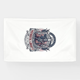 Patriotischer Freiheits-Sensenmann Dunkler Patriot Banner