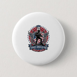 Patriotischer Freiheitsbediener Silhouette Militär Button