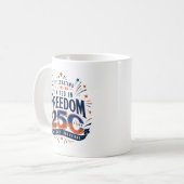 Patriotischer Freiheitsfeier-Kaffee Kaffeetasse (Vorderseite Links)
