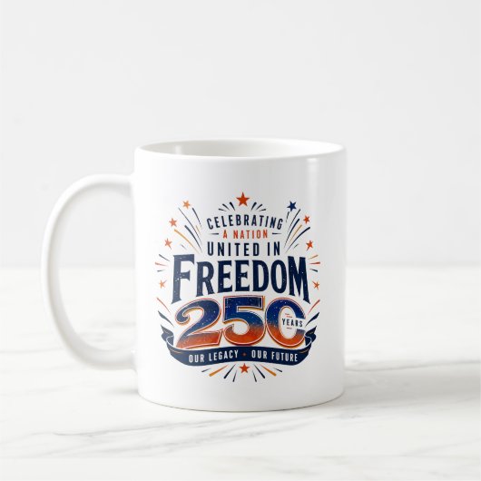Patriotischer Freiheitsfeier-Kaffee Kaffeetasse (Links)