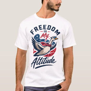 Patriotischer Freiheitsgans Vintage-Grafik T-Shirt