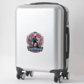 Patriotischer Freiheitsoperator Silhouette Militär Aufkleber (Koffer)