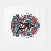 Patriotischer Freiheitsoperator Silhouette Militär Fleecedecke (Vorderseite (Horizontal))