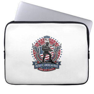 Patriotischer Freiheitsoperator Silhouette Militär Laptopschutzhülle