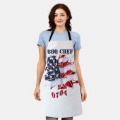 Patriotischer Frieden Blume 4. Juli GRILLEN Party Schürze (Getragen)