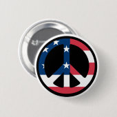 Patriotischer Friedensknopf Button (Vorne & Hinten)