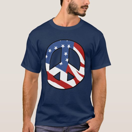 Patriotischer Friedenszeichen-T - Shirt (Vorderseite)